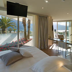 Deluxe Suite mit Seeblick-Terrasse und Whirlpool